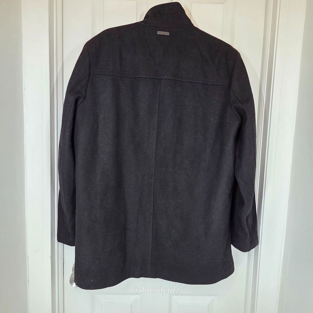 Marc New York Black Overcoat Wool Blend Men's Large - Picture 2 of 8